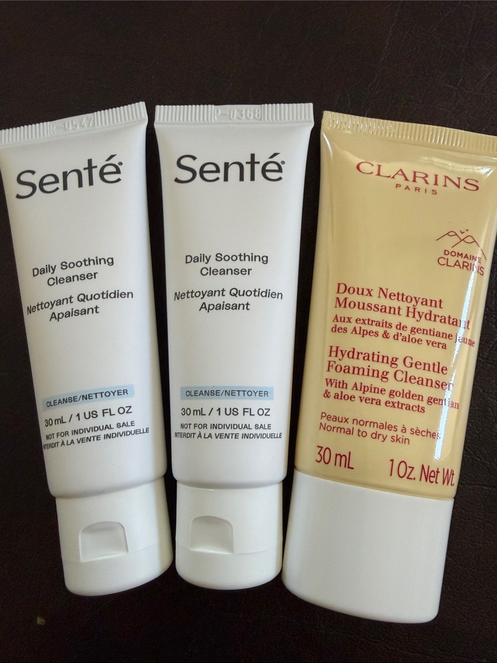 Three high quality cleansers